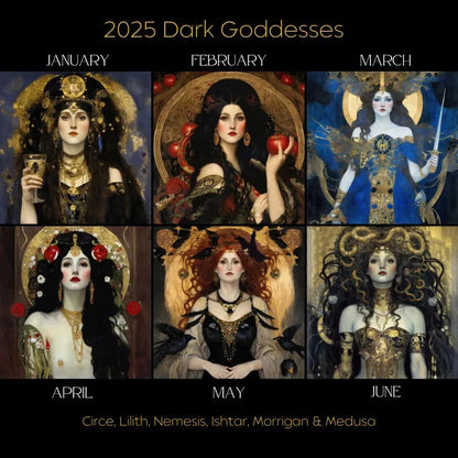 DARK GODDESS 2025 MOON PHASE CALENDAR