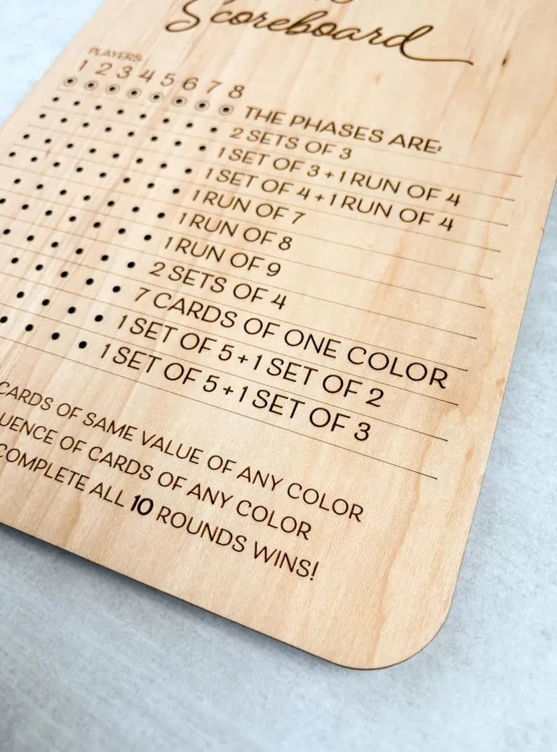 🔥Last Day 49% OFF - Phase 10 Score Board
