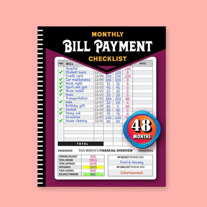 🔥Last 48 hours 57% OFF -Bill Payment Management Book
