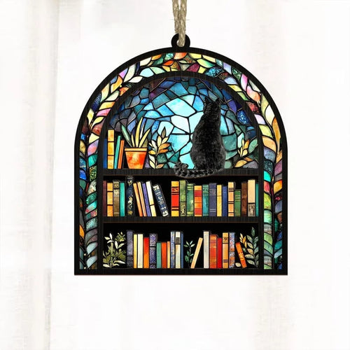 🔥🎄2024 Christmas Gift 50% OFF - 😺📚✨Cat Book Suncatcher Ornament